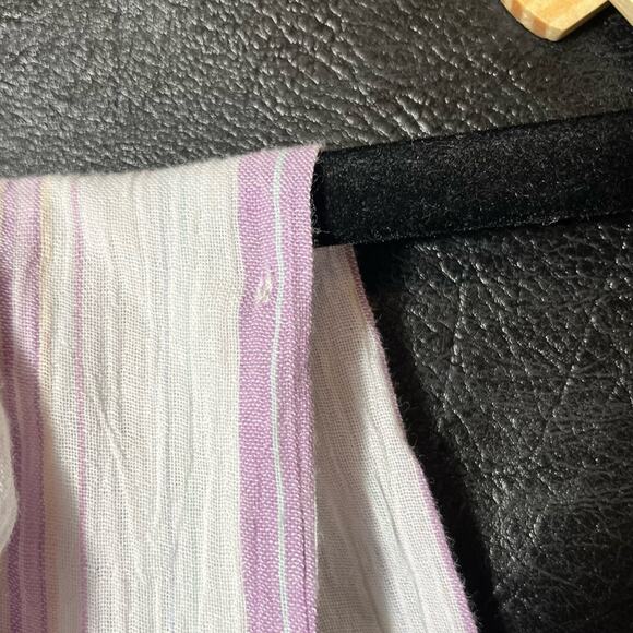Lush‎ Lavender And White Stripe Top Size Large - Picture 4 of 10